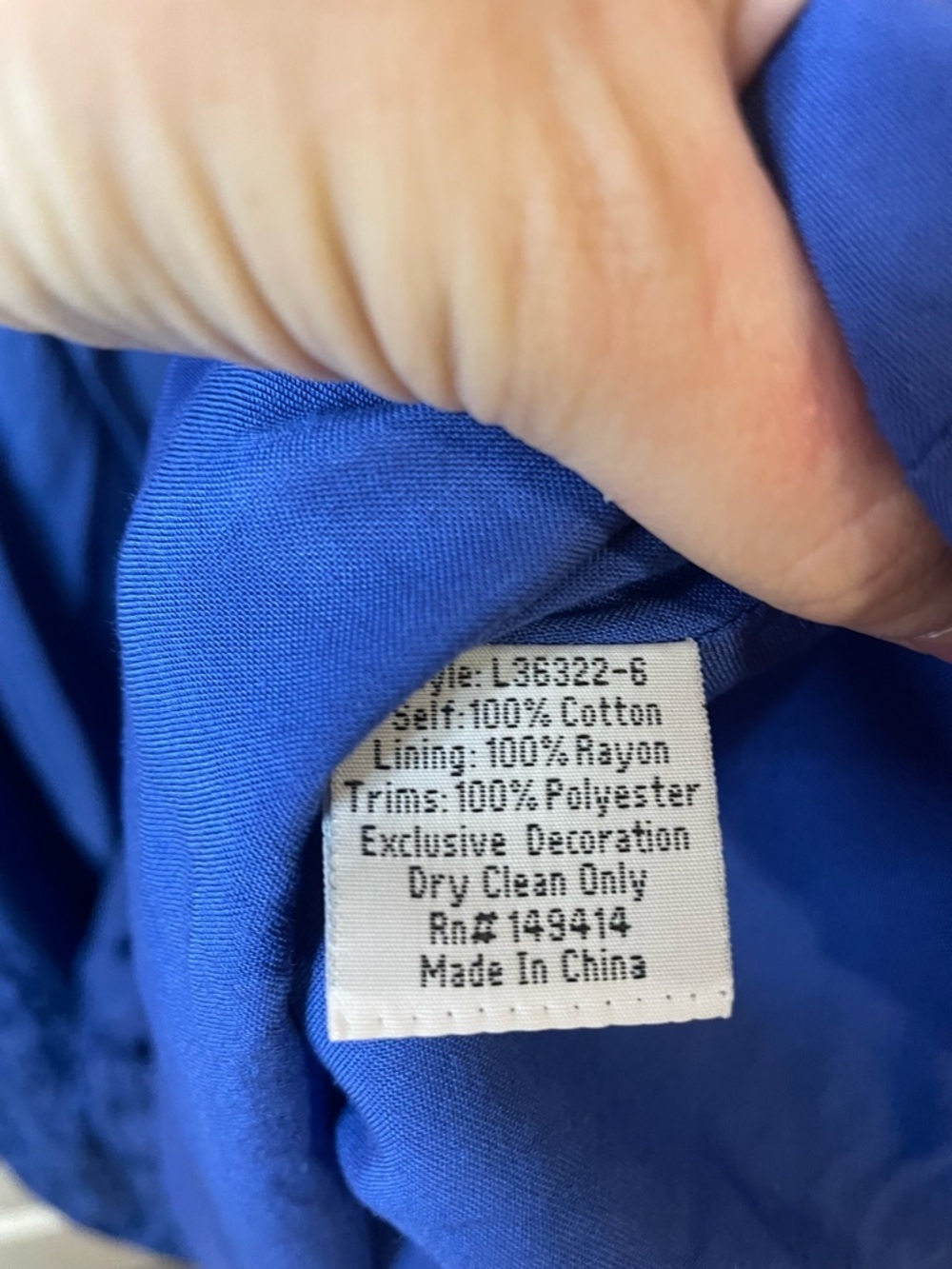 Johnny Was Merla Mini Dress in Blue Size Large - Picture 9 of 9